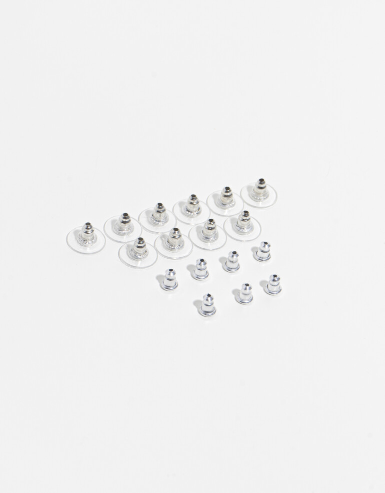 Bijouterie Vs Metal Topes Para Aros - Plateado Rodio