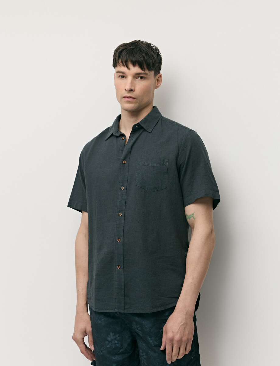 012265 CAMISA HARRINGTON LABEL Petroleo