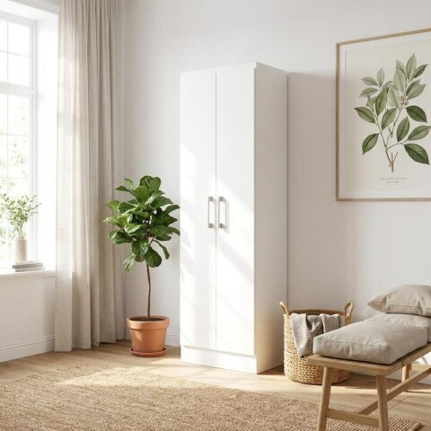 Multiusos Zapatera Biblioteca 2 Puertas Amplio Espacio 4 Estantes con Patas - Blanco Multiusos Zapatera Biblioteca 2 Puertas Amplio Espacio 4 Estantes con Patas - Blanco