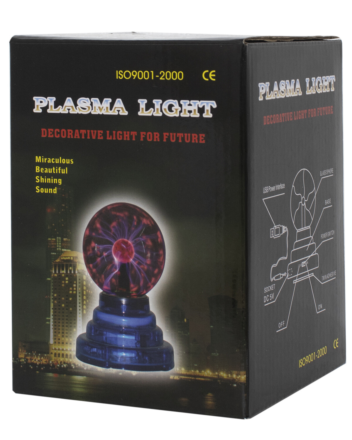 Lampara Bola Plasma Mesa Cristal Sensor Toques Electricos