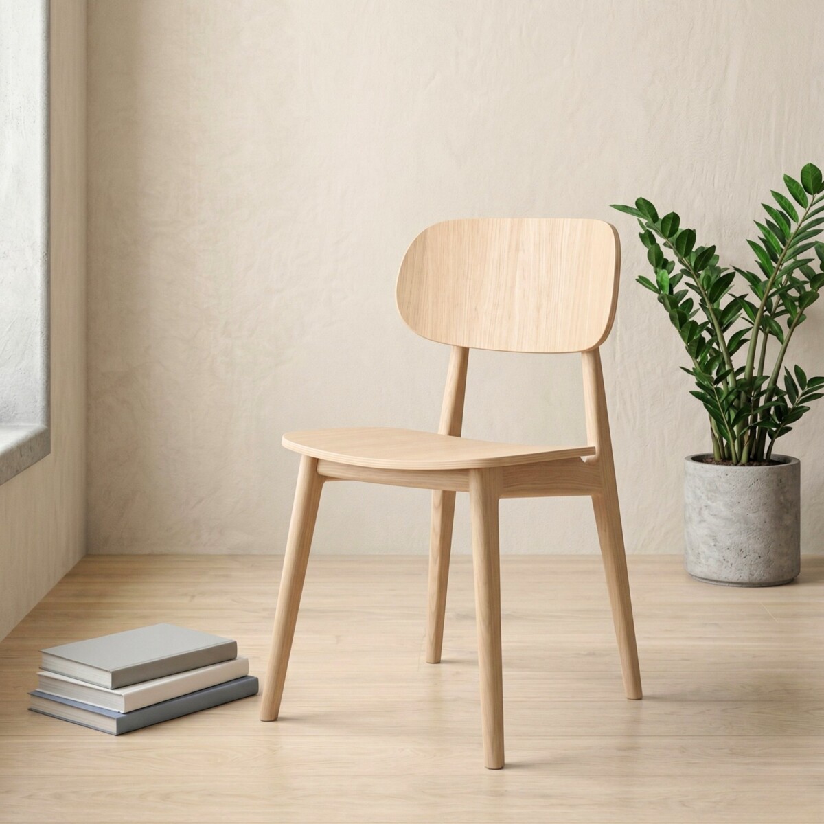 Silla de Comedor Madera natural Beige Lisboa - Origen 