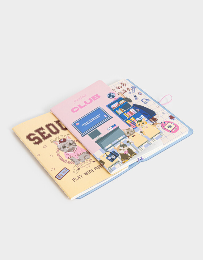 Anotadores Cuadernos y Memos Set De 3 Libretas Con Cover De Pu - Combinacion Multicolor