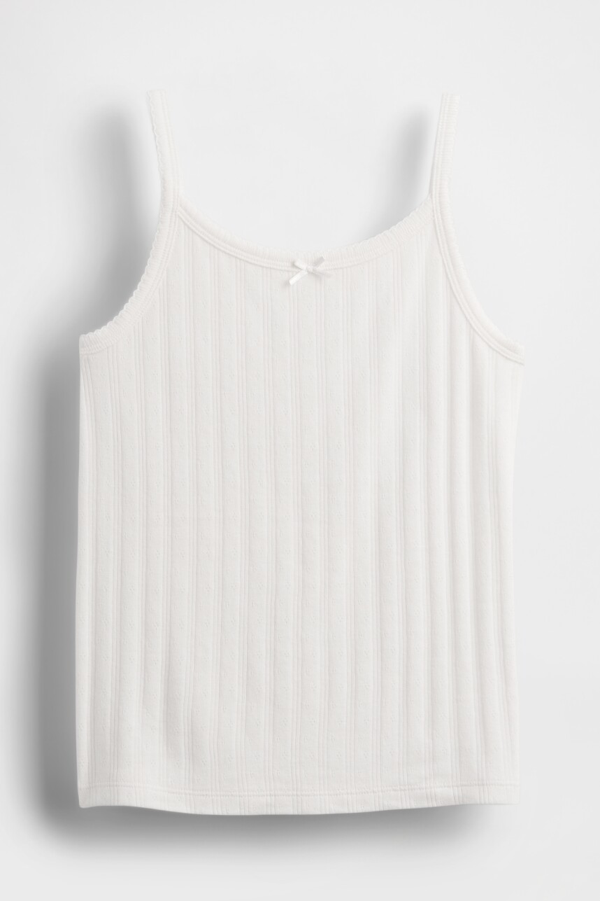 Musculosa Pointelle Niña New Off White V2