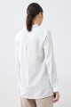Camisa oversize rayada verde agua