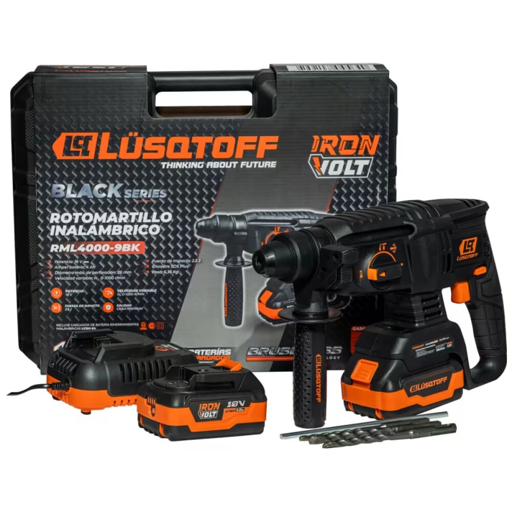 Rotomartillo a bateria c/2 bat 4.0amp+ cargador Rotomartillo A Bateria C/2 Bat 4.0amp+ Cargador