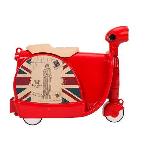 Valija De Viaje Niño Infantil Andador Moto 2 En 1 Rojo
