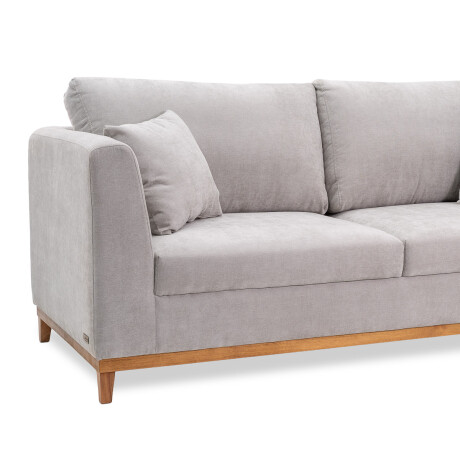 Sofá Belfast - Tela Microfibra - 3 cuerpos 2204 (Gris)