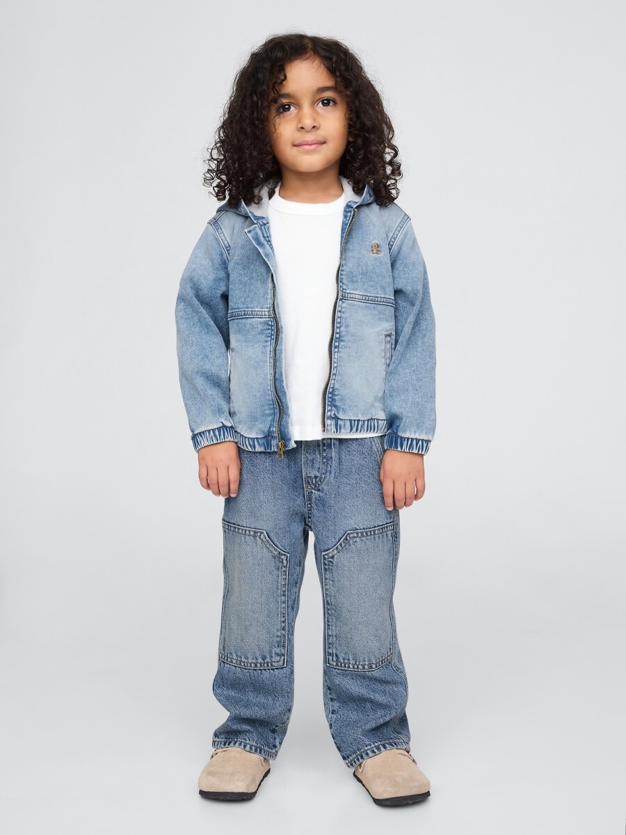 Jean Baggy Carpenter Toddler Niño - Light Wash 