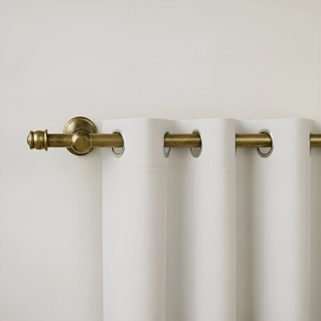 Barrote cortina de metal 2,5 m + 3 Soportes ORO VIEJO