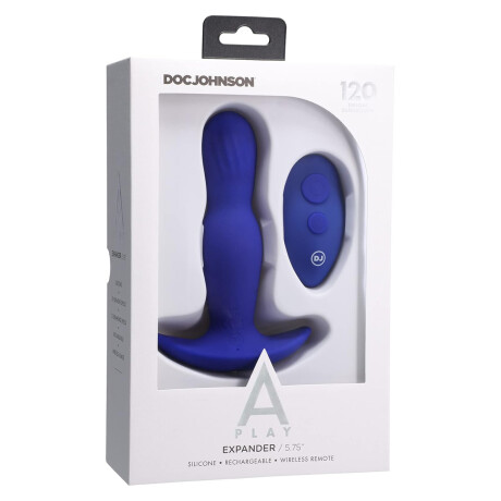 A Play Expander Plug Anal Vibrador con Control Azul