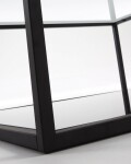 Mesa de centro Blackhill 80 x 80 cm cristal y acero acabado negro
