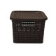 Set x2 Caja simil ratán 2,5 Lts CHOCOLATE