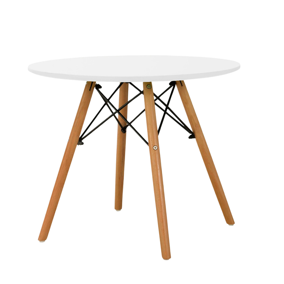 Mesa Eames circular en madera 80cm 