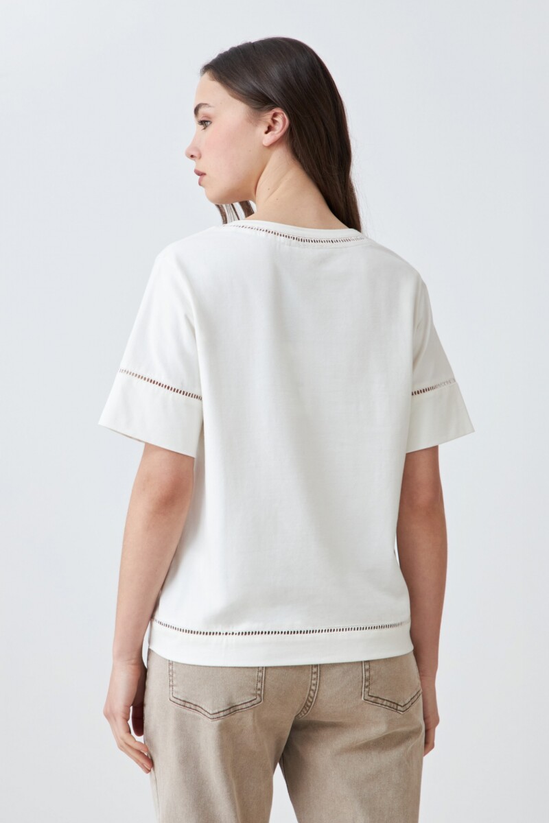 Remera con vainillas blanco