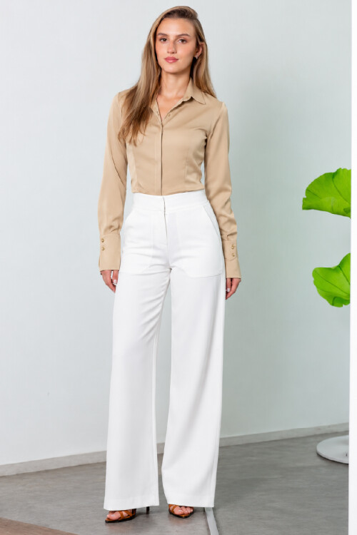 CAMISA C079 M/L PUÑO ANCHO Beige