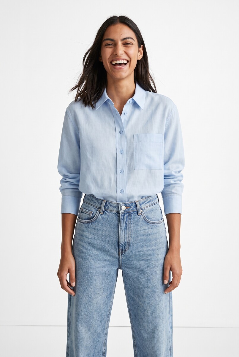 CAMISA ARIAN - CELESTE 