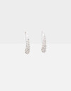 Aros Colgantes Cortos Strass Aros Gota Con Cubic - Plateado Rodio