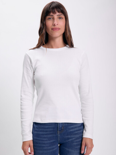 Remera rib Blanco