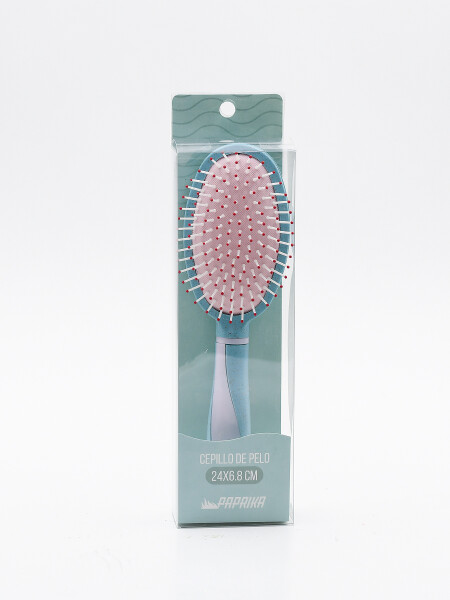 CEPILLO DE PELO OVALADO VERDE PASTEL