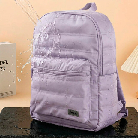 Mochila Urbana Expert + Cartuchera Set Puffer Violeta