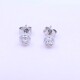 Caravanas oro 18k blanco con brillantes. Caravanas oro 18k blanco con brillantes.