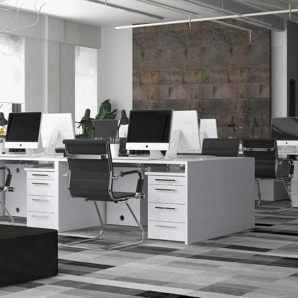 Silla Oficina Escritorio Ergonómica Respaldo Ejecutiva X4 Un Color Negro Plateado