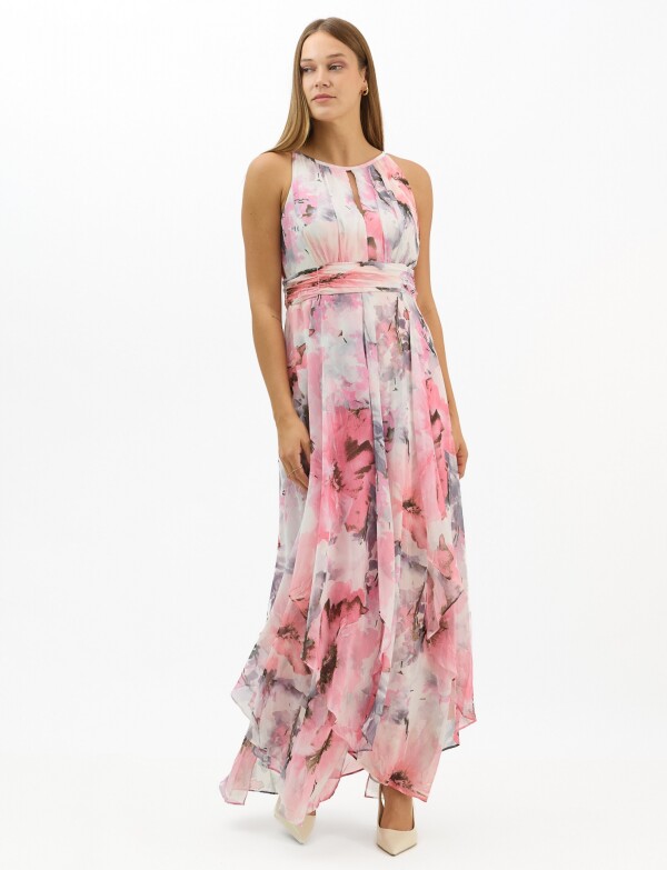 Vestido Largo Estampado Floral MULTI/ROSA