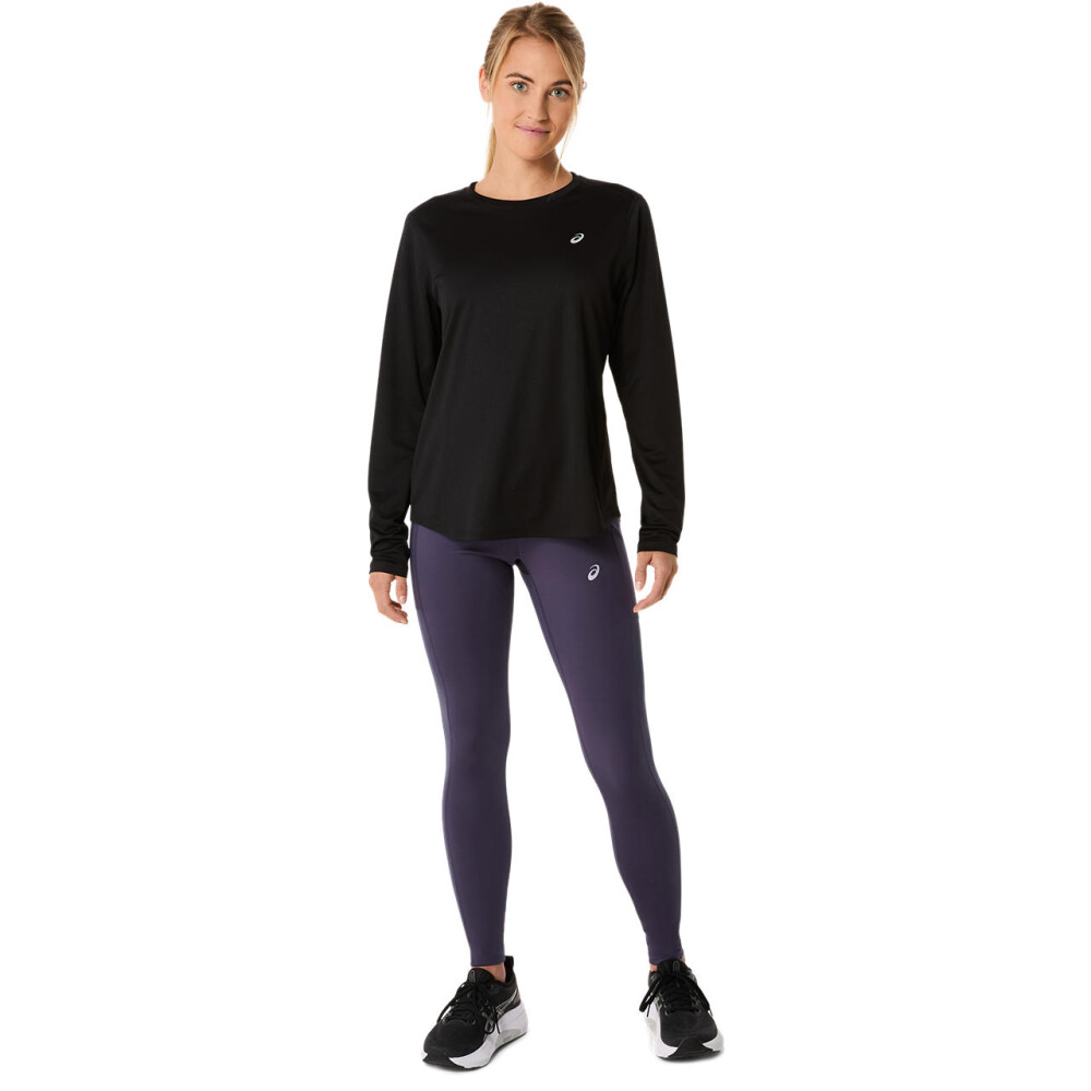 Polo Runnig Asics Silver LS Top Mujer Performance Black