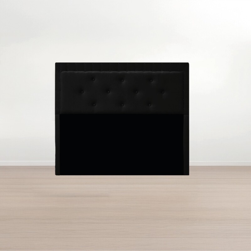 JUEGO DE DORMITORIO SOMMIER MESA DE LUZ RESPALDO ALMOHADA NEGRO Juego De Dormitorio Sommier Mesa De Luz Respaldo Almohada Negro