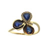 Anillo de oro amarillo 18K con brillantes y zafiros - *adaptamos a medida N8464/Z Anillo de oro amarillo 18K con brillantes y zafiros - *adaptamos a medida N8464/Z