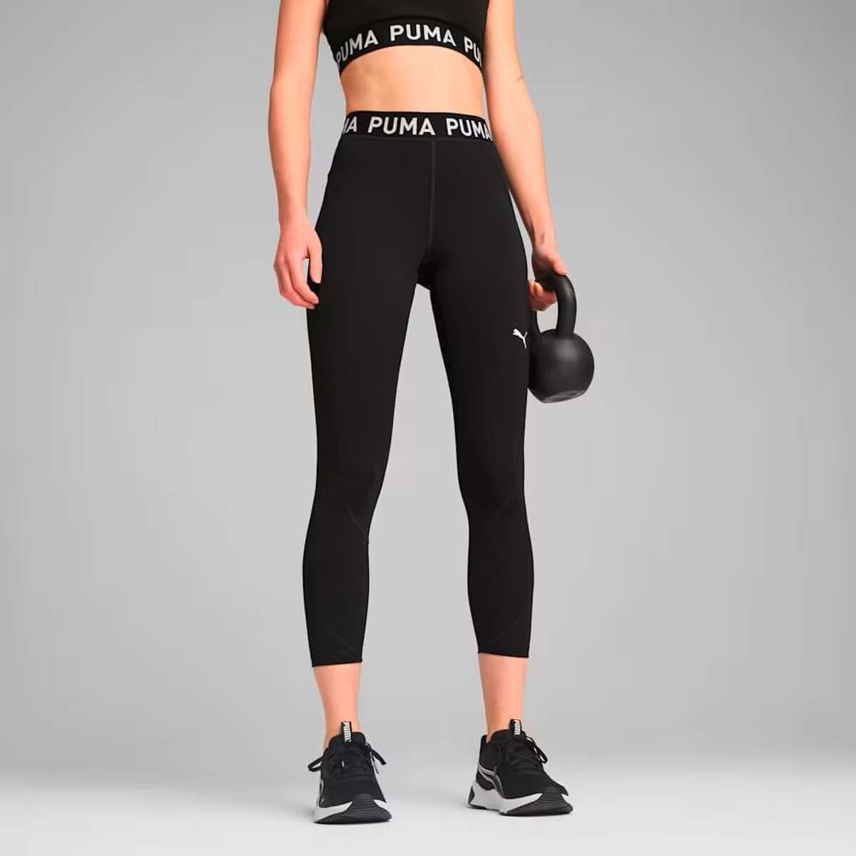 Pantalón Largo Puma Strong Colorblock Tight de Mujer - Negro 