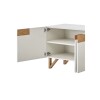 MUEBLE VAJILLERO 2 PUERTAS - LACA OFF WHITE - DETALLES MADERA CLARA MUEBLE VAJILLERO 2 PUERTAS - LACA OFF WHITE - DETALLES MADERA CLARA