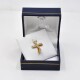 Cruz de oro 18K amarillo y brillantes 20 x 16 mm. Cruz de oro 18K amarillo y brillantes 20 x 16 mm.