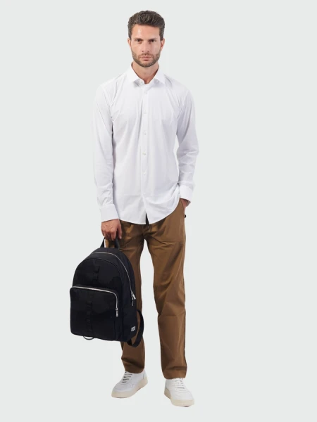 BOSS - Camisa slim fit elastizada, P-HANK-KENT Blanco