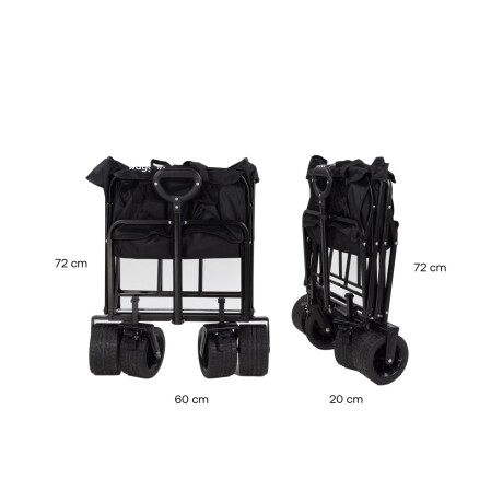 Carro Plegable Multiuso Bebesit Waggon con Ruedas Dobles Negro