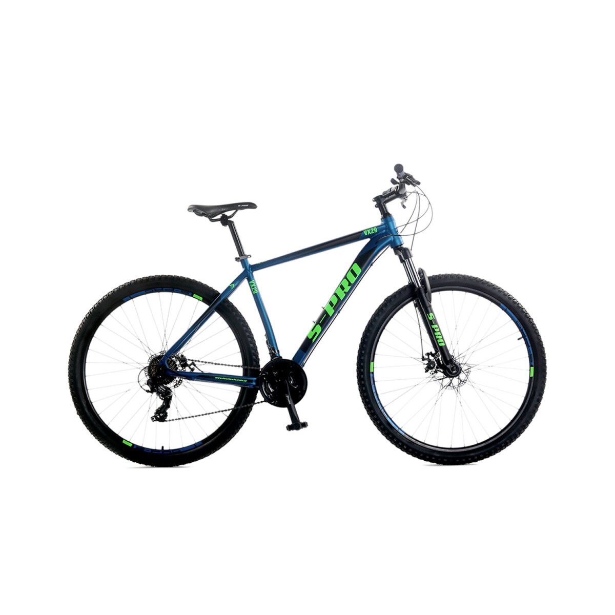 Bicicleta montaña S-PRO VX rodado 29 shimano 21 cambios y frenos de disco - Azul 