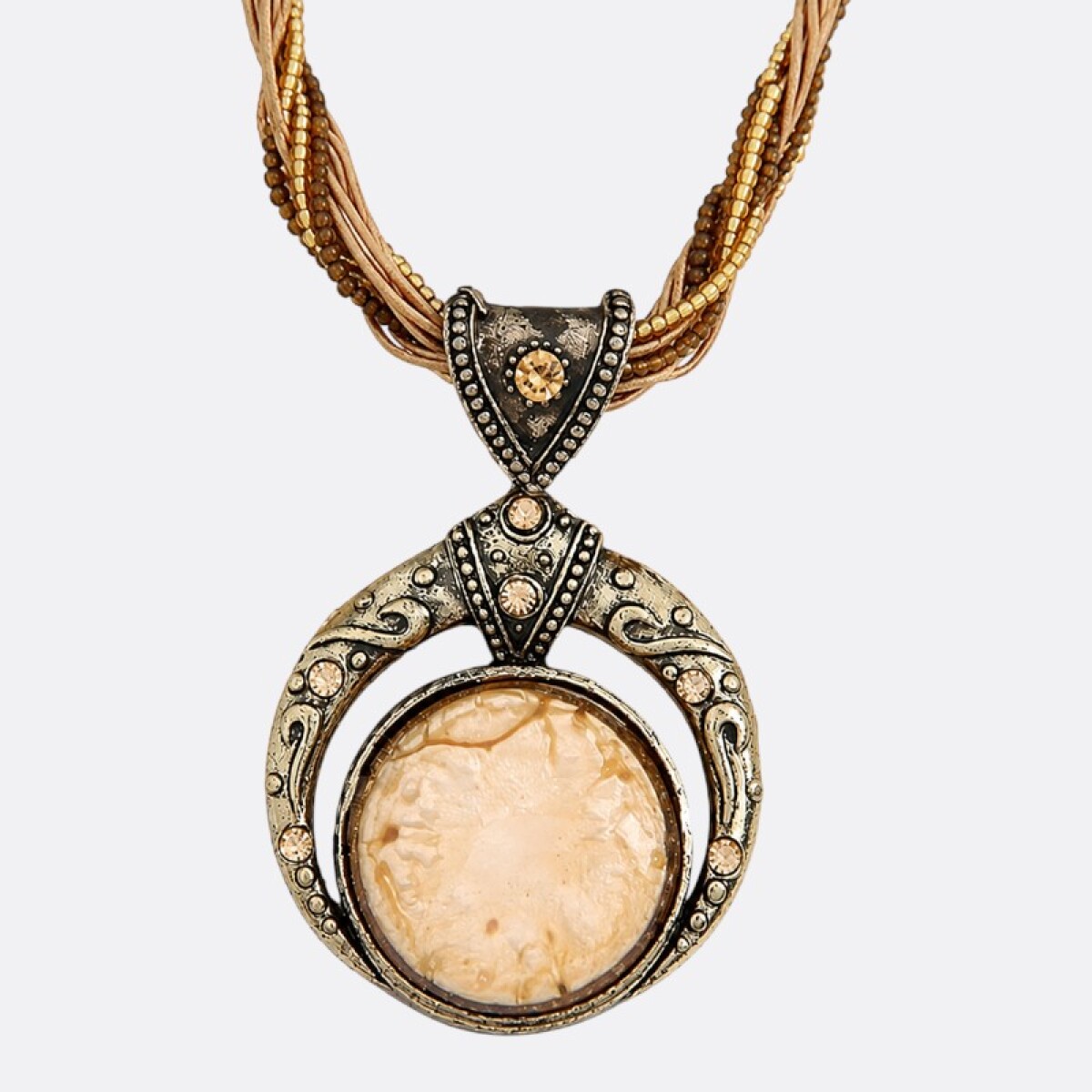 Collar Luna Mujer Varios Colores - Beige 