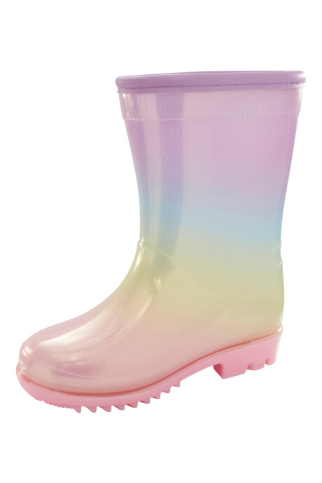 Botas de lluvia, diseño arcoíris Sin color