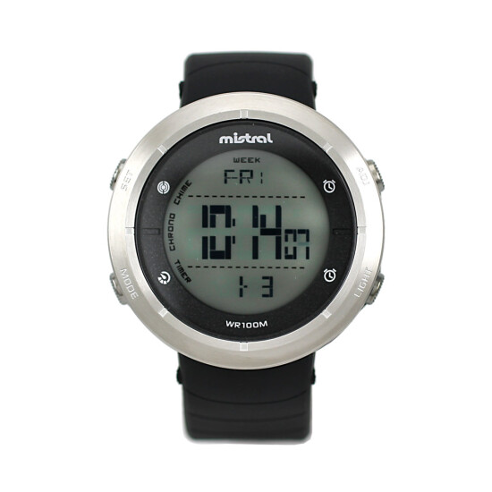 Reloj Mistral Deportivo Silicona Negro 0