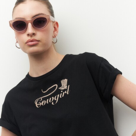 REMERA COWGIRL Negro