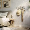 Perchero de pared 5 ganchos Sticks Gris