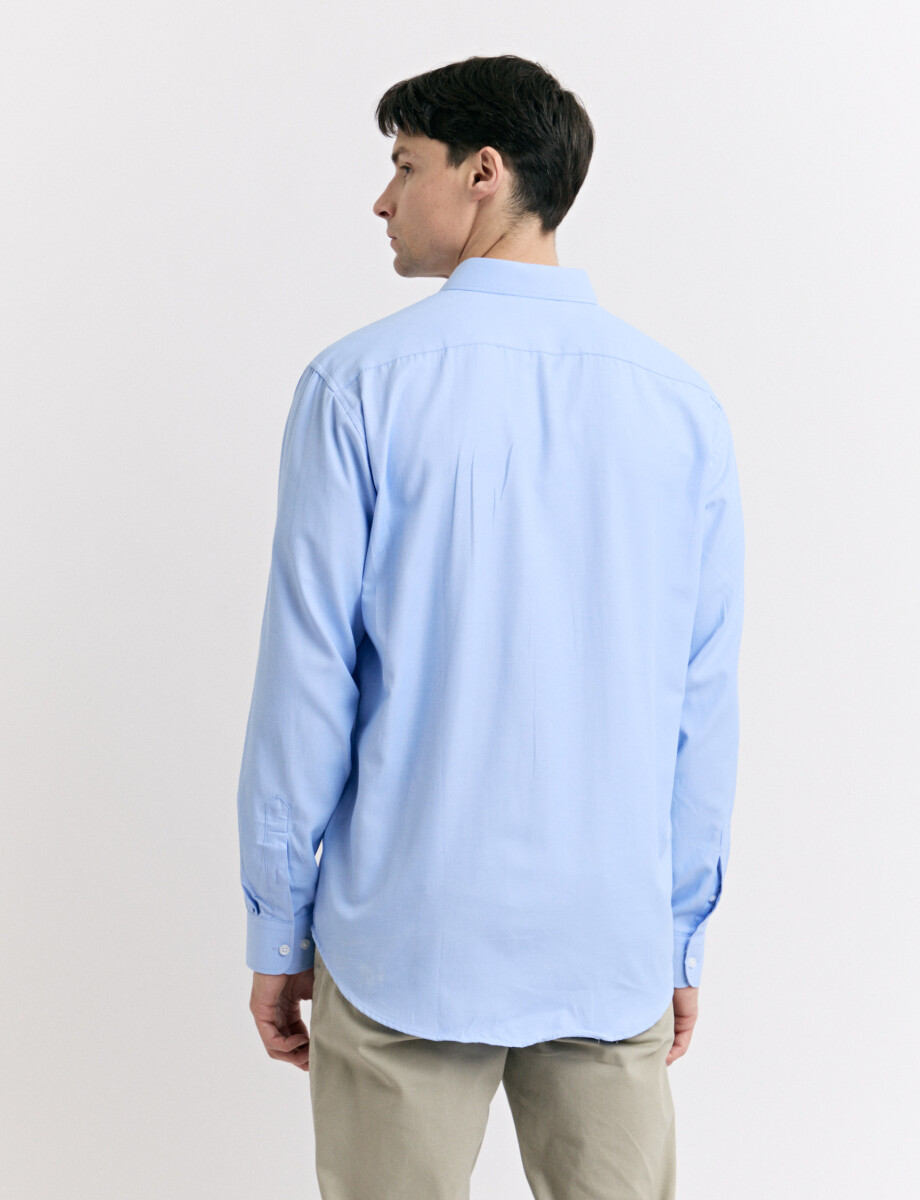 012675 CAMISA HARRINGTON LABEL Celeste Oscuro