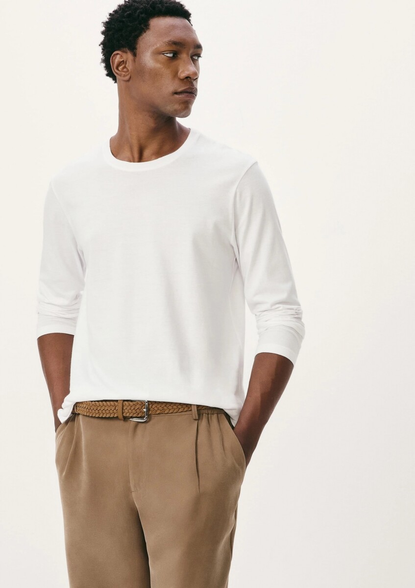 CAMISETA UNISSEX ESCOTE A LA BASE - BLANCO 