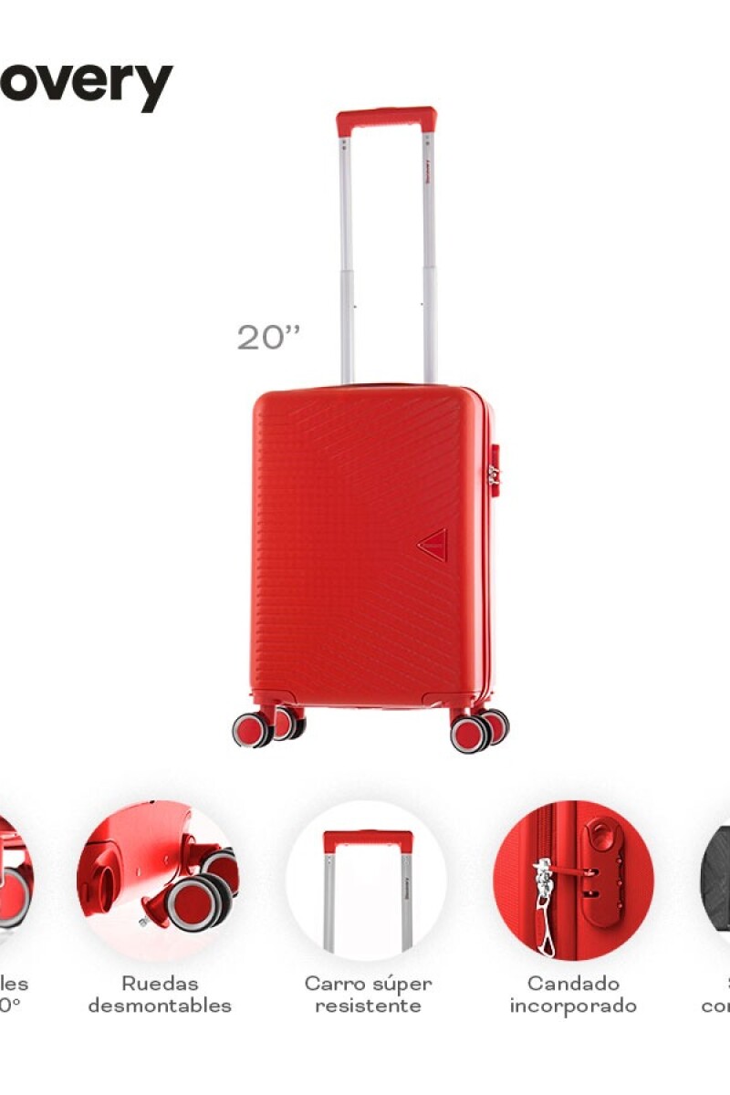 Valija chica carry on 20" Discovery Roja