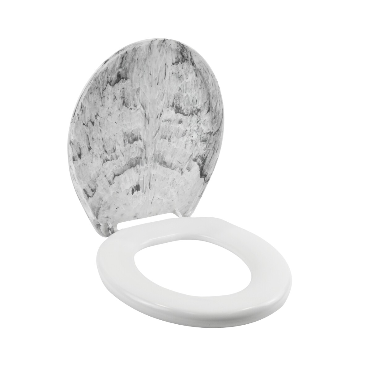 Asiento de inodoro acolchonado Universal Atlas - MARMOL BLANCO 