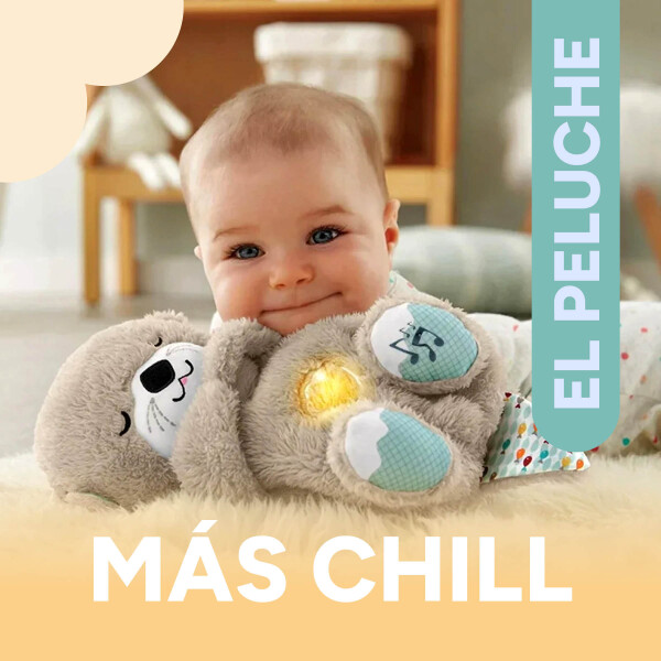 Peluche Nutria Bebé Respira Y Relaja Dormir Niño Tendencia Color Variante Gris