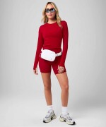 Polo Manga Larga Feather Tech+ Long-Sleeve Top Mujer Holly Berry