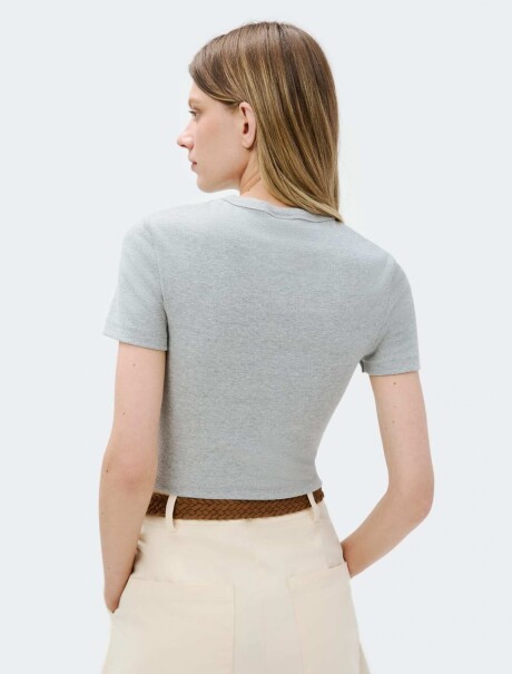 BLUSA CORTA BÁSICA GRIS