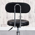 Banco Giratorio Con Respaldo Peluqueria Barberia Negro