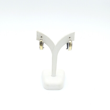 Aros de Plata 925 y Doublé en Oro 18 kt Diámetro 2.3 cm